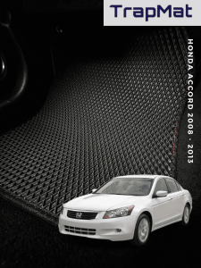 FOR - HONDA ACCORD 2008 TrapMat Customize Car Floor Mat 100% Waterproof Anti Slip Easy to Clean(Front & Rear)