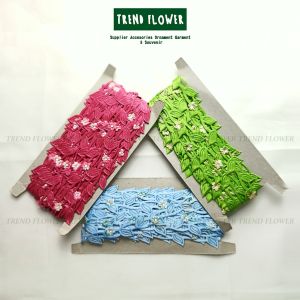 RENDA renteng Bunga Kecil 3CM per meter bahan satin cetak per meter hiasan bunga aksesoris manik