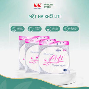 Mặt nạ khô Liti vải rayon mềm mịn 25 miếng (21x23cm) không hóa chất chuyên chăm sóc da mặt