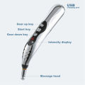 3Y Electronic Acupuncture Pen Point Massager Electric Meridians Therapy Heal Massage Pen Laser Pain Relief Tool USB Charging Meridian Energy Pen. 