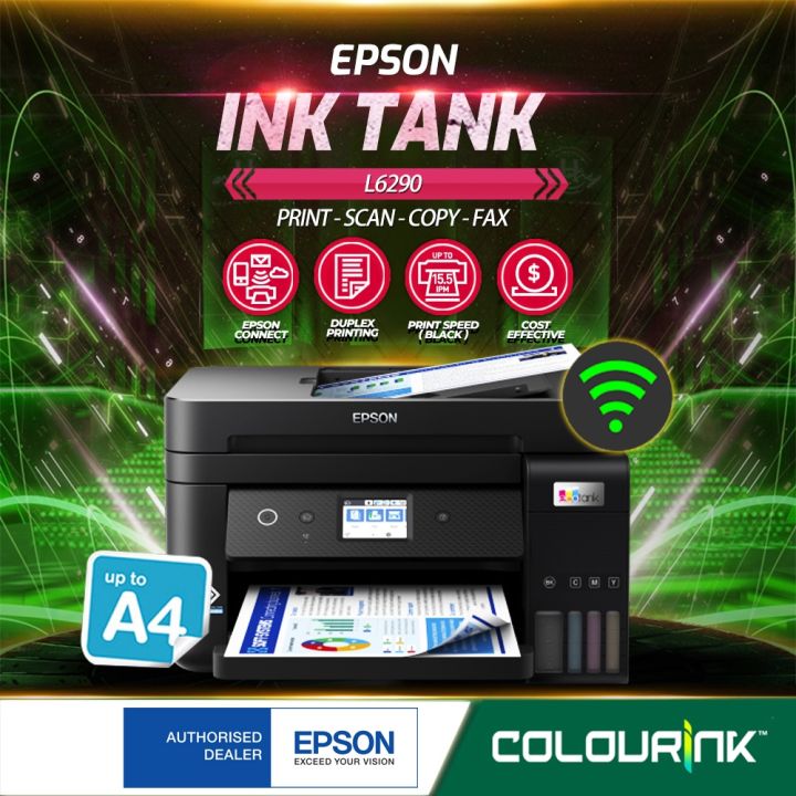 EPSON ecotank A4 WiFi DUPLEX ALL IN ONE PRINT Scan Copy FAX Refill Ink ...