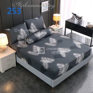 Fitted Bedsheet Set 4 IN1 King/Queen / 2 IN1 Single High Quality Cadar Bergetah Keliling Sarung Tilam Bujang Patchwork Cadar Murah