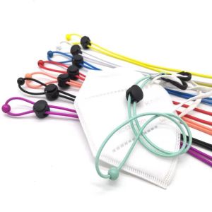 5 pcs Adjustable Face Mask Lanyard Straps for Back of Head Neck with Clips Stopper for Adults Kids Mask