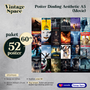 Poster dinding A5 Paket 52 pc / poster aesthetic / poster movie