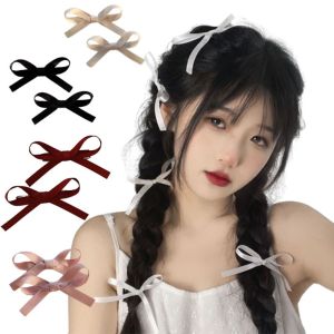 CHUAN Sweet Ballet Ribbon Bowknot Hair Clips Headwear Hair Accessories Bow Hairpin Korean Fashion Bang Clip Girls