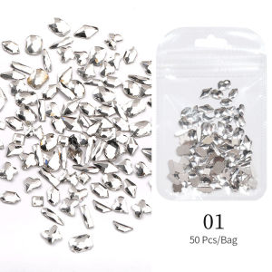 UR SUGAR 50Pcs/Bag Auroras Butterfly Jelly Nail Art Decorative Color Mixed Gel nail DIY Accessories
