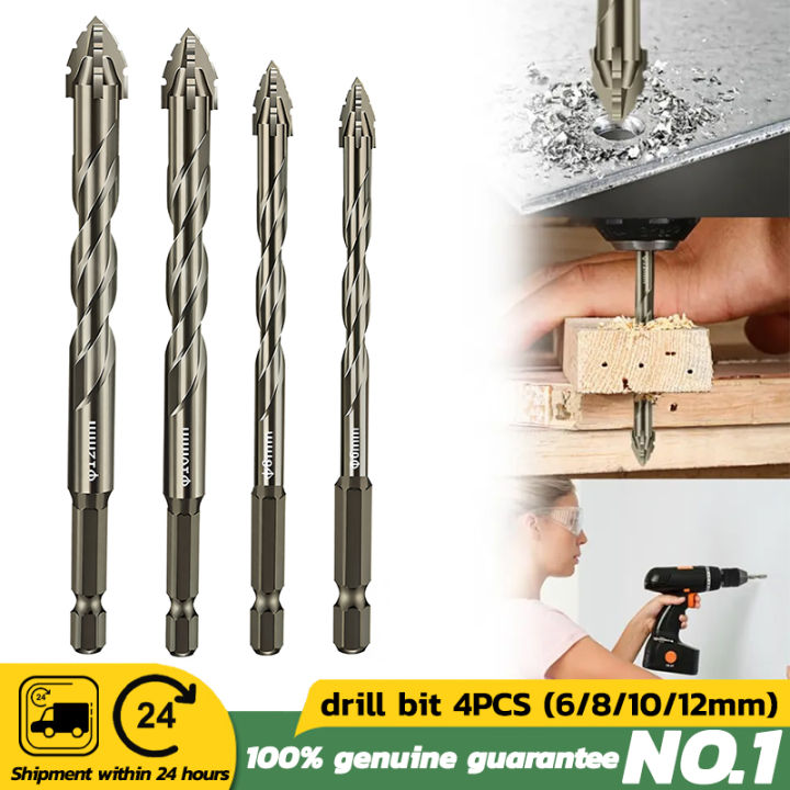 Set of 4pcs Tungsten Carbide Eccentric Drill Bits Multifunction Four ...