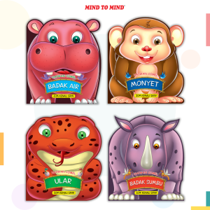 Buku Cerita Kanak-Kanak Haiwan Comel Bacaan suku kata Shape Book