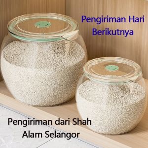 【Malaya】Transparent Transparent Large-Capacity Rice Bucket Kitchen Food Grade Sealed Pickle Jar Dried Fruit Multigrain Anti-dust Tea Storage Ja
