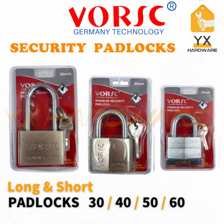 Podlock Gate Build In VORSC Stainless Padlocks With Key Long / Short Gate Door Security ...