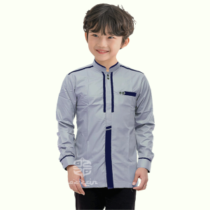 Baju Koko Anak Laki Laki Lengan Panjang Usia 5 Sampai 14 Tahun Warna Putih Ujung Lengan Kancing