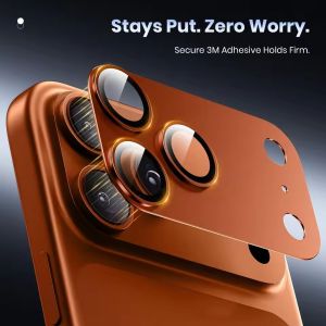 Ultra-thin Metal Camera Lens Protector For iPhone 17 Pro Max Full Cover Film Scratch Resistant Tempered Glass Cap