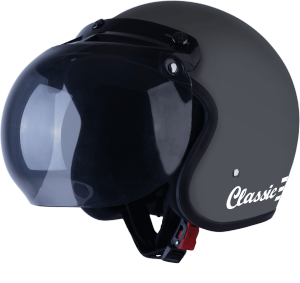 Hijmuku Helm Retro Dewasa Pororo Klasik Kacamata Datar Hitam Polos