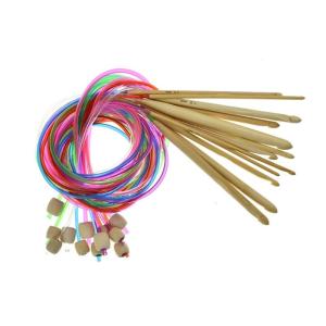 12Pcs Crochet Hook with Long Cable 3.0mm-10mm Circular Knitting with Tube Tunisian Crochet Hook Set for Knitting