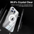 [Ultra Slim]Sanptoch Magsafe Crystal Clear Phone Case 13 / 12 Pro Max Non-yellowing Transparent PC Cover For iPhone 16 15 14 Plus Thin & Light Protection Casing. 