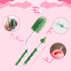 KURU Silicone Bottle Brush Sikat Silikon Nipple Dot Pembersih Perlengkapan Botol