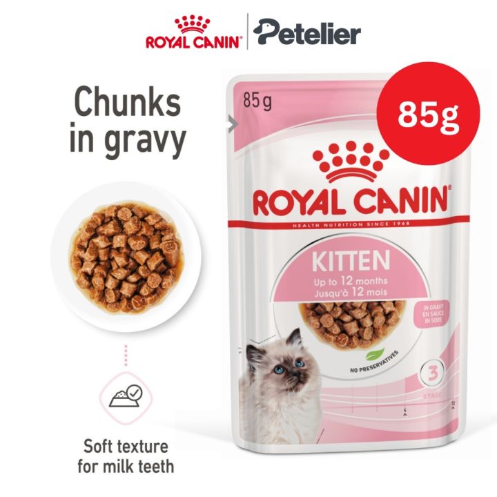 Royal Canin Kitten Gravy 85g Pouch Wet Cat Food Feline Health