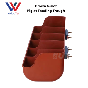 Viddavet Plastic Piglet Trough Five Slots Pig Feeding trough piglet feeder heavy duty pig feeder stainless steel pig