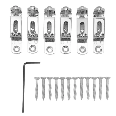 【THREE DAY DELIVERY】 6PCS Split Type Guitar Bridge Saddle Zinc Alloy Silver Color/Golden Color Hardtail Guitar Bridge Premium Bridge Doctor For Guitar For Electric Guitar