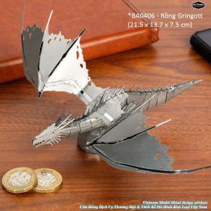 Mô Hình Rồng Thần Thoại Châu Âu (Kim loại lắp ghép 3D)
