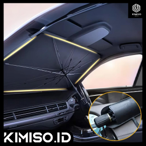 Payung Kaca Depan Mobil 145C X 79CM Pelindung Anti Panas Penutup Kaca Mobil Anti UV HM084