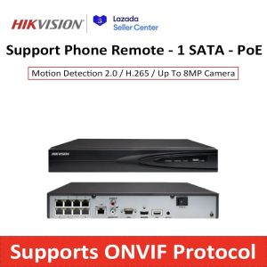 Hikvision 4CH /8CH 4K High quality CCTV NVR Face Detection H.265 Motion Detect Video Recorder For IP Camera