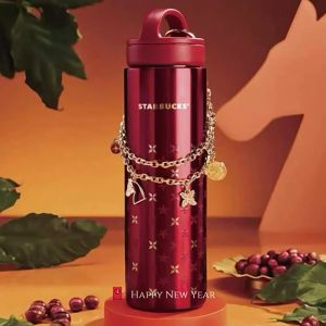 Starbucks China 2026 Year of Horse Ceramic Mug Stainless Steel Straw Travel Tumbler Gift