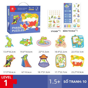 BỘ XẾP HÌNH 7 CẤP ĐỘ TỪ DỄ ĐẾN KHÓ THEO LỨA TUỔI - HÃNG PINWHEEL