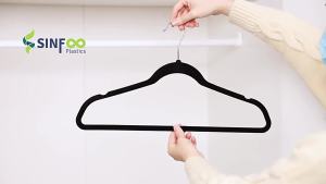 45/35/30cm Non-Slip Velvet Magic Hanger Rose Gold Hook Flocking Hanger Clothing Store Coat No Trace