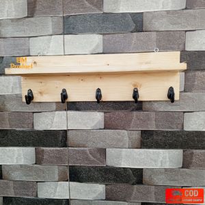 Gantungan Baju Dinding Gantungan Kunci 5 Kapstok Gantungan Handuk Gantungan Kayu