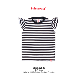 Kinsey - VENYA Ruffle tee / Kaos Anak Perempuan / Sallur / Simple / Basic / Daily Look / Pocket T1