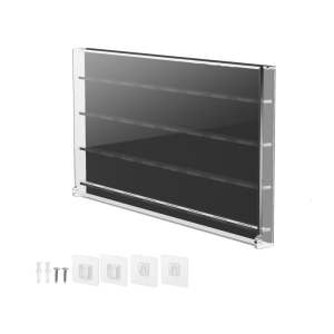 Clear Guitar Pick Storage Case 32 Slots Wall Mountable Organizer Dustproof Acrylic Design Suitable for Home Decorating