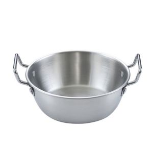 CUTE CLIP Durable Stainless Steel Household Scald proof Double Ear Rice Wine Bowls Food Container Cuisine Bowl Snacks Plate