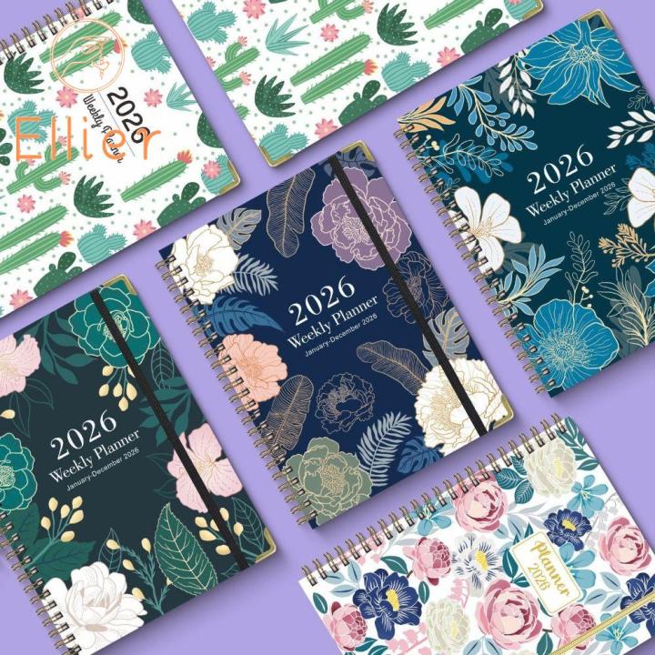 ELLIER A5 Size Notebook Monthly Tabs 365 Day Diary Notebook 2026 ellier-a5-size-notebook-monthly-tabs-365-day-diary-notebook-2026