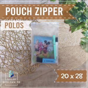 (25 PCS) Ziplock Karakter Travel Pouch Serbaguna Uk 20x30 Polos Simpel Zipper Motif Packaging Storage Bag Tas Penyimpanan Pakaian Zip Lock Plastik anti Air Murah Import