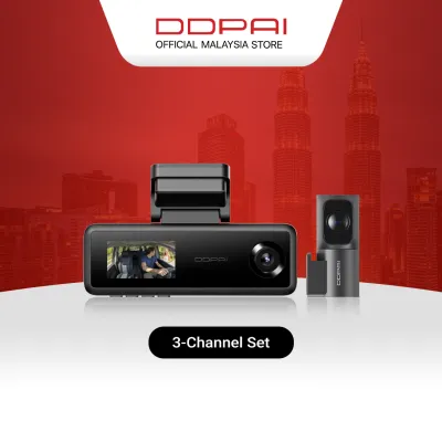 [2026 NEW] DDPAI N4T 3-Channel 2.5K GPS Super Capacitor Front Rear & Cabin Dashcam with Infrared Night Vision for Grab E-Hailing