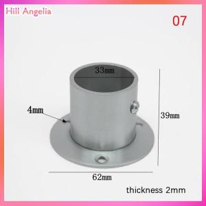 [Hill Angelia] Stainless Steel Flange Seat For Wardrobe Curtain Cloth Rod Seat Round Tube Seats Bracket Household Furniture Hardware Towel Tube Holder