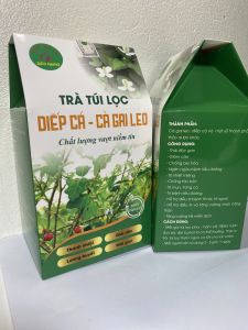 Trà diếp cá cà gai leo túi lọc (hộp 40 gói) trà túi lọc diếp cá cà gai leo thanh nhiệt giải độc gan mát gan men gan cao gan nhiễm mỡ