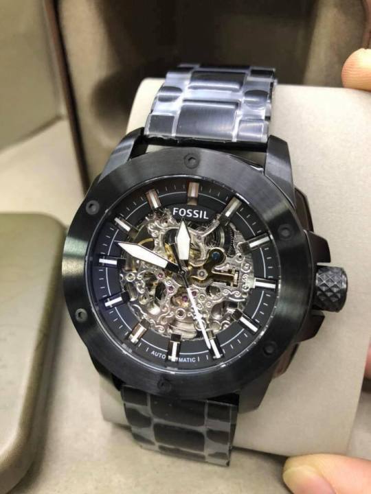 Fossil skeleton shop watch mens