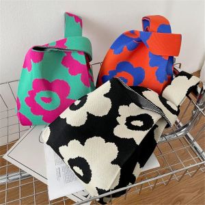 OKDEALS Thường ngày Thủ công Nút thắt Túi mua sắm Túi đeo cổ tay Túi xách dệt Túi tote