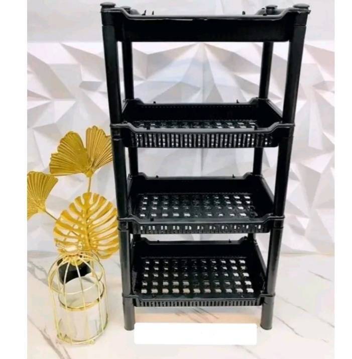 #908 4layer BLACK RECTANGUALR Layer Storage Rack Pantry Organizer Tray ...