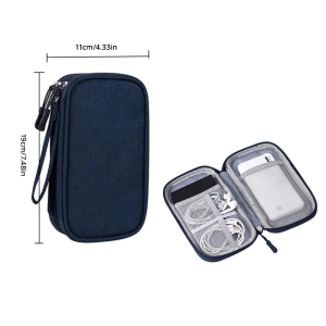 กระเป๋าจัดเก็บอุปกรณ์ดิจิทัล กันน้ํา แบบพกพา ขนาดใหญ่ สําหรับเดินทาง สําหรับจัดเก็บสายหูฟัง USB