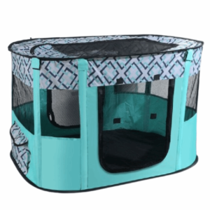 MISSLADY Portable Pet Playpen Collapsible Breathable Folding Pet Cage Comfortable Removable Cat Delivery Room Travel