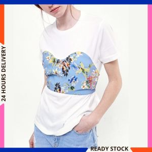 CFBOUTIQUE Floral Tie Back Tee