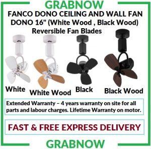 [CLIMATE VOUCHER ]FANCO DONO 16" Corner Fan - DC Motor Ceiling & Wall Mounting Fan - Remote control Last Speed Memory -| Local Singapore Warranty | Express Free Home Delivery
