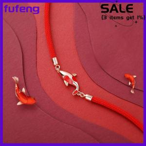 fufeng Chúc may mắn Vòng đeo tay bện dây Koi Vòng đeo tay màu đỏ chuỗi Valentine Quà Tặng cặp vợ chồng