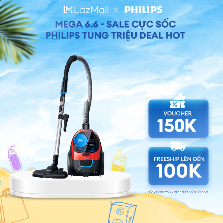 [12H-18H 30.5 VC PHILIPS GIẢM 15%] Máy Hút Bụi Philips FC9351/01 1900W - Hàng Phân Phối Chính Hãng - Đầu Hút Multi Clean - Bộ Lọc Hepa 10 Có Thể Rửa