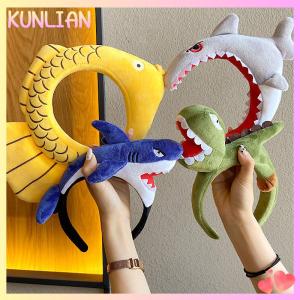 [KUNLIAN] กิ๊บติดผมรูปการ์ตูนรูปไดโนเสาร์รูปฉลามอุปกรณ์เสริมสำหรับงานปาร์ตี้รูปสัตว์น่ารัก