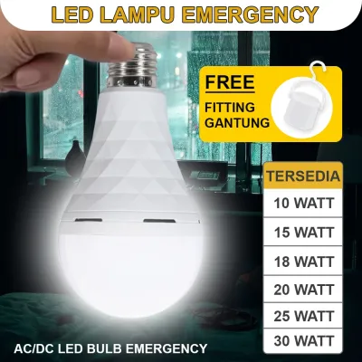 Lampu Emergency LED Bulb Magic 10 15 20 25 30 watt Lampu Darurat Super Murah dan Terang Nyala Otomatis Saat Listrik Padam