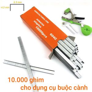 Hộp ghim bấm 604C 10000 ghim phụ kiện dụng cụ buộc cành tự động máy buộc dây leo